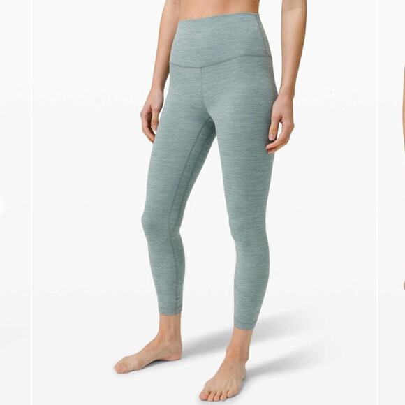 Lululemon Align Leggings In Heathered Tidewater Teal - Picture 1 of 5